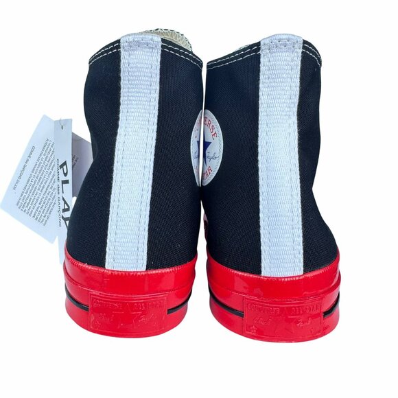 ✨Converse Chuck 70 Hi Comme Des Garçons Play Sz 12 Women's Shoes Black A01793C✨ - Picture 5 of 10
